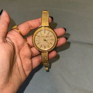 Michael Kors Slim Runway all gold watch